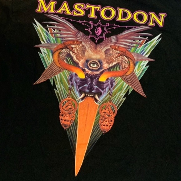 Mastodon North America Tour Boxy Black Tee XL - Picture 5 of 6